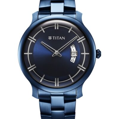Titan Men Dial & Stainless Steel Br...