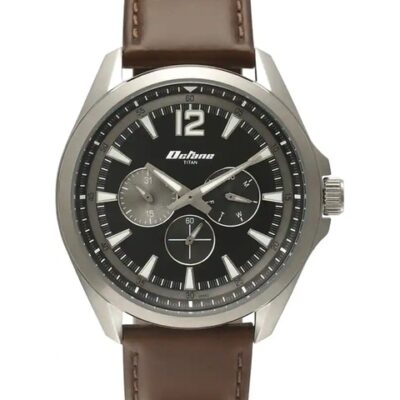 Titan Men Embellished Dial & Leathe...