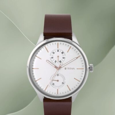 Titan Men Leather Straps Analogue Watch ...