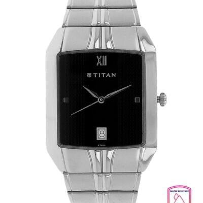 Titan Men Silver-Toned Analogue Watch NH...
