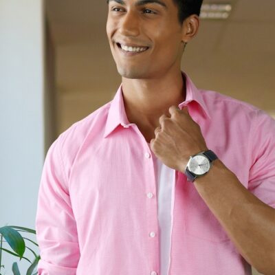 Titan Men Silver-Toned Dial & Blue ...