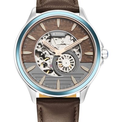 Titan Men Skeleton Dial & Leather T...