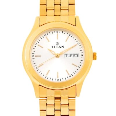 Titan Men White Dial Watch NH1648YM04
