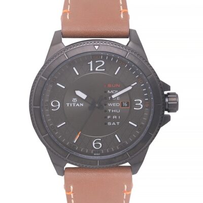 Titan Purple Metals Men Grey Analogue wa...