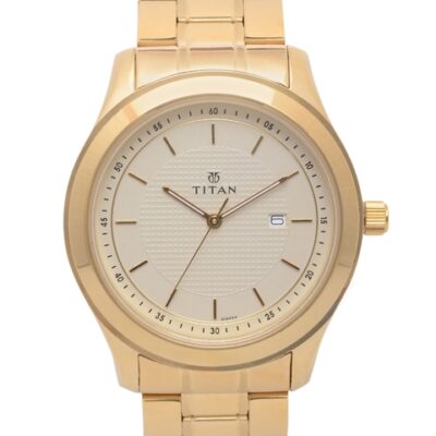 Titan Regalia Economy Men Beige Analogue...