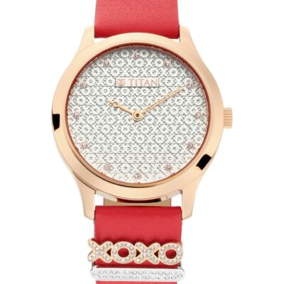 Titan Valentine Women White Analogue wat...