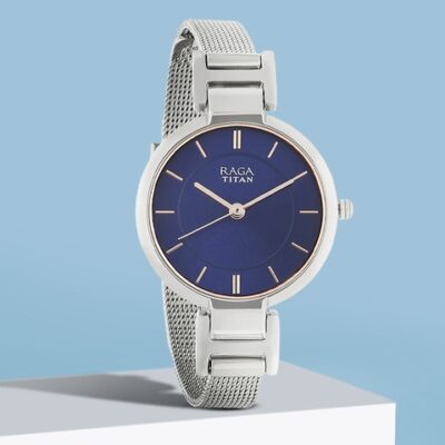 Titan Women Blue Analogue Watch 2608SM02