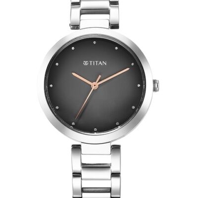 Titan Women Embellished Dial Stainless S...
