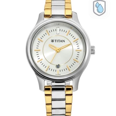 Titan Women Off-White & Silver Anal...