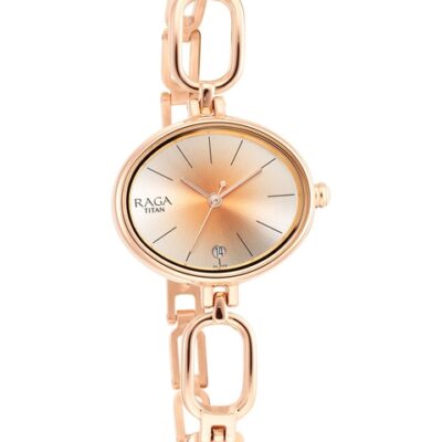 Titan Women Rose Gold-Toned Brass Embell...
