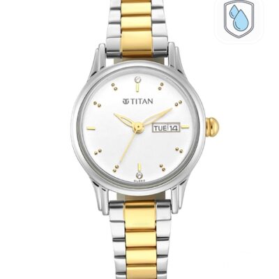 Titan Women Silver-Toned Brass Dial ...