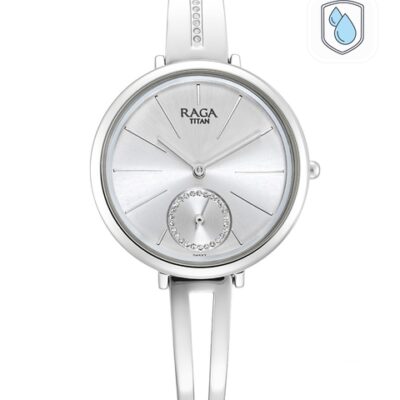 Titan Women Silver-Toned Brass Mother of...