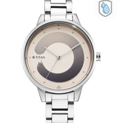 Titan Women Silver-Toned Brass Patterned...