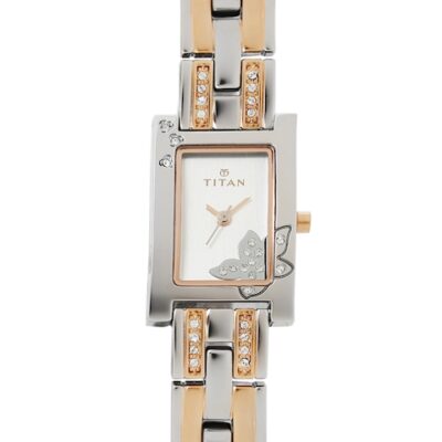 Titan Women Silver-Toned Dial Watch 9716...