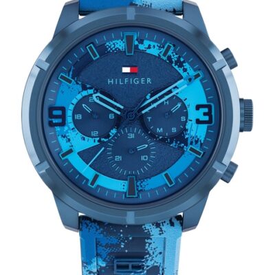 Tommy Hilfiger Men Printed Dial & Bracelet Style Straps Analogue Watch TH1792073