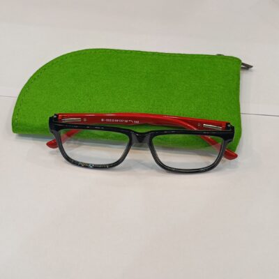 opto lens-kart stylish Light weight zero power frame (Black Red)